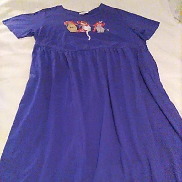 Chelsea Studio Dress 1X Fashionable Cats With Fancy Hats Purple Stretchy Comfy! - Picture 1 of 6
